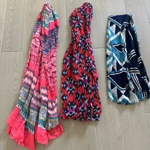 BUNDLE OF 3 SCARVES. MIDDLE ONE IS INFINITY NO FLAWS